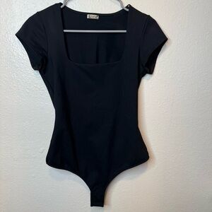 Intimately Free People Square Eyes Black Bodysuit Size Medium